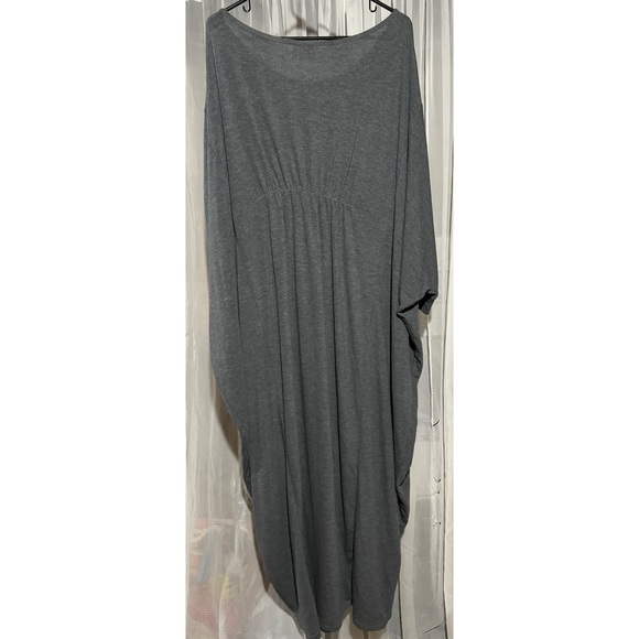Suzanne Betro Gray Maxi Dress with Slouch Sleeves Size Xl - Picture 2 of 6